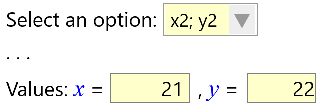 Dropdown and two input field